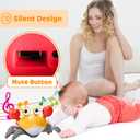 Plnlmls Crawling Crab Baby Toy - Dancing Crab Toy with Music & LED Light, Rechargeable Tummy Time Toys, Walking Crab Toy for Infants 0-6, 6-12, 12-36 Months, Baby Toddler Birthday Gift(Orange)
