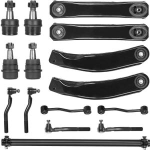 Front Upper and Lower Control Arm Tie Rod End Sway Bar End Links Suspension Kit Replacement for 1999 2000 2001 2002 2003 2004 Jeep Grand Cherokee - 15pcs Set