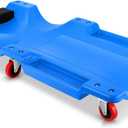 Auto Dynasty 36 Inches Mechanic Creeper, Automotive Garage Repair Low Profile Under Car Rolling Creeper with Padded Headrest, Plastic, Blue