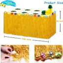 JOPHMO Tropical Luau Party Decoration Pack Hawaiian Beach Theme Party Favors Luau Party Supplies (112 PCS) including Banner, Table Skirt, Straws, Flamingo, Pineapple Dcors.