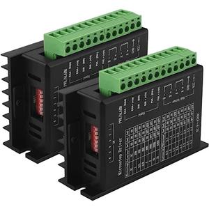 Tofelf 2pcs Stepper Motor Driver, Upgraded Version TB6600 Stepper Driver,4A 9-42V 32 Subdivision for Nema 17/23 Stepper Motor Single Axis Hybrid CNC Controller for CNC/42 57 86 Stepper Motor