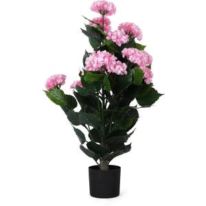 Artificial Lilacs - Fake Lilac Plant with Real Touch Flowers - Faux Lilac with Long Stem Artificial Flowers - Potted Lilac/Plastic Lilac Fake Flowers - (Medium, Pink Lilac)