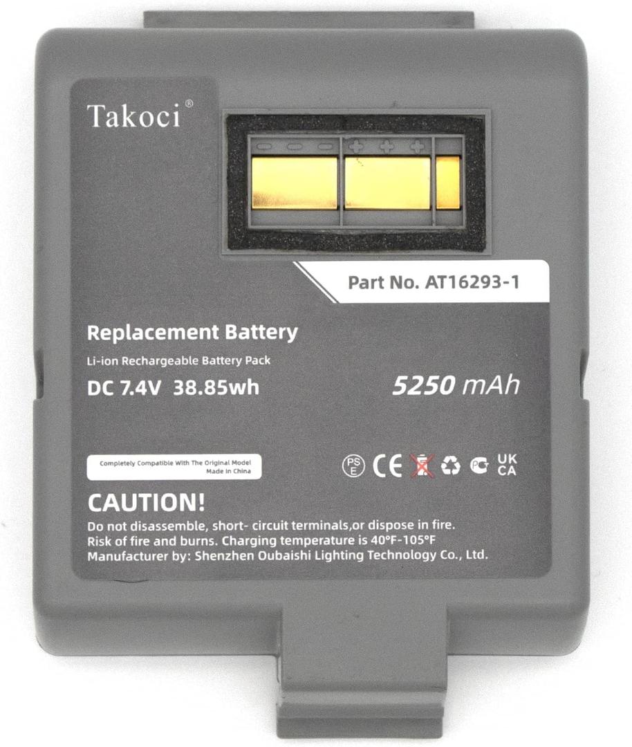 Replacement Battery for Zebra QL420/QL420+/QL420 Plus,fits AT16293-1 5250mAh