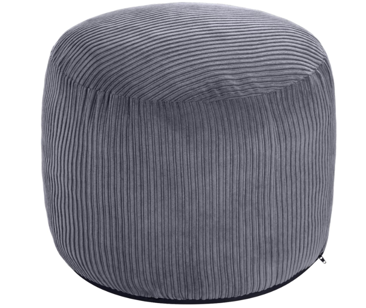 WSOFRLAC Pouf Ottoman Foot Stools Ottoman with Foam Small Corduroy Ottomans for Living Room Ottomans Pouf 20x15 Floor Poufs Foot Rest for Office Chair Dark Green Foot Stool Small