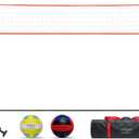 12FT/18FT Portable Volleyball Training Net for Hitting or Serving Drills, Outdoor & Indoor Freestanding Practice Net With Height Adjustable, Carry Bag