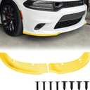 Dodge Charger Front Bumper Lip Splitter Protector Guard for 2015-2023 | Yellow Spoiler Lip Compatible with Charger SRT 392, Scat Pack, RT, GT