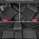 Original 2021-2026 Sorento Floor Mats & Cargo Liner & Backrest Mat for Kia Sorento 6/7 Seats (Not for Hybrid) - Custom Fit TPE Floor Liners & Trunk Mat - All Weather Mats for Sorento 2021-2025 2026