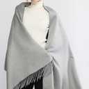 RIIQIICHY Pashmina Shawls and Wraps for Evening Dresses Scarfs for Women Fall Winter Travel Blanket Scarf Large Warm Scarves (Gray, L)