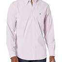 Brooks Brothers Men's Long Sleeve Button Down Performance Stretch Shirt, Patterned (Red/ Blue Stripe, Small)
