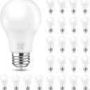 A19 LED Light Bulb, 60 Watt Equivalent, Soft White 3000K, 850LM, E26 Base, Non-Dimmable, 9W Bright White, 24-Pack