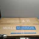 Arched Wall Mirror, Vintage Carved Bathroom Mirror 22" x 30" Black Antique Metal Frame Wall Mirror for Bedroom, Living Room, Entryway, Fireplace, Hallway, Retro Style