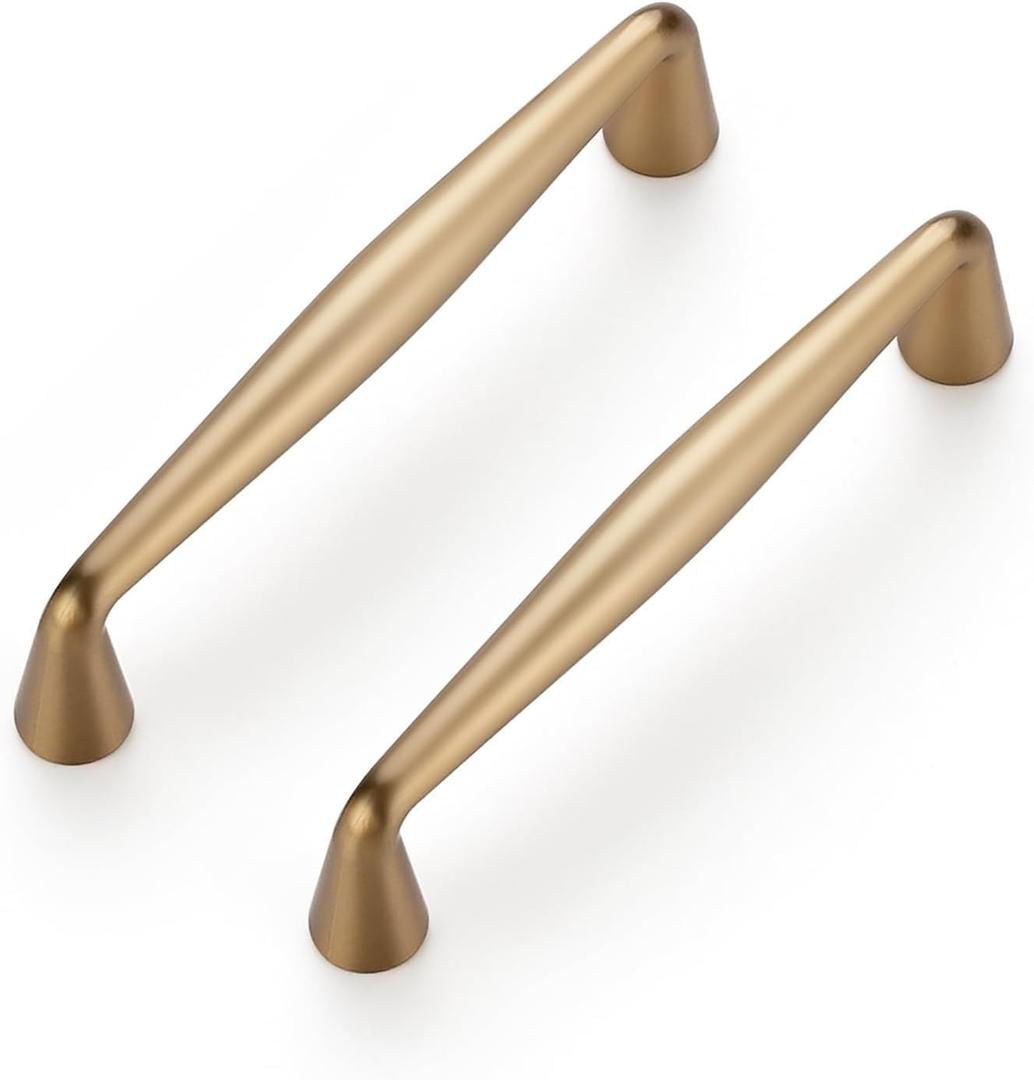 Ravinte  Pack 4 Inch Champagne Bronze Kitchen Cabinet Handles Solid Zinc Alloy Cabinet Pulls Cupboard Hardware Drawer Handles