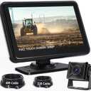 AHD1080P Wired Backup Camera with 7'' Touch Screen Monitor, Rear View Camera System for Truck/RV/Trailer/Skid Steer/Tractor, Colorful Night Vision&10G Vibration Truck Rv Camera System