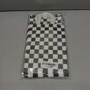 Epakh 16 Pcs Checkered Racing Treat Bags Race Car Party Favors with Handles Black and White Checkered Flag Candy Goodie Gift Bags for Themed Birthday Party Supplies