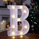 LED Marquee Sign Light Up Letters, Alphabet Light Up Letters Sign, Battery Powered LED Letter Lights for Night Light, Wedding, Birthday, Party, Christmas or Home Decor (Letter B)