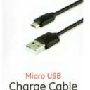 GE Micro USB Charge Cable - Black