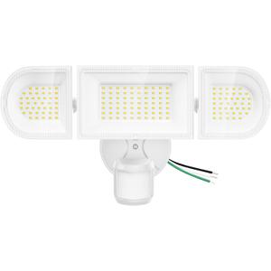150W Motion Sensor Lights Outdoor for Outside, 15000LM LED Flood Lights Outdoor Wired Dusk to Dawn, Exterior Security Floodlight Fixture Waterproof IP65, Outdoor Lighting for House, Garage (White)