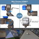 ledmo 200W LED Parking Lot Lights 5000K Street Shoebox Pole Lights Waterproof 26000LM Super Bright Dusk to Dawn Outdoor Commercial Area Flood Security Lighting Slip Fitter for Stadium Sport Garage
