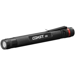 Coast G20 Inspection Beam LED Penlight with Adjustable Pocket Clip and Consistent Edge-To-Edge Brightness, Black, 54 lumens,1 Pack