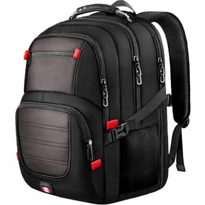 Laptop Backpack for Men Women, Large TSA Friendly Travel Backpack Fits 17.3 Inch Laptop, 45L Carry On Airline Approved Computer Bag for Business Work College, Grey, 17.3 Inch（20.4"x13.3"x10.2"）