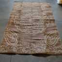 Pauwer Waterproof Outdoor Rug 5x8, Reversible Plastic Straw Patio Camping Rug, Indoor Outdoor RV Mat Carpet for Deck, Camper, Porch, Balcony, Backyard, Picnic, Boho Brown