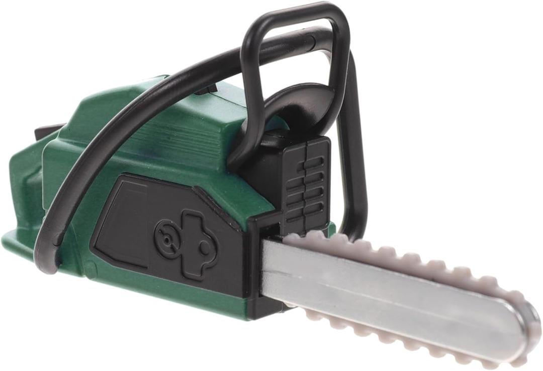 STOBOK Green Miniature Chainsaw Toy Doll House Chainsaw Model Mini House Garden Tool PVC Simulation Chainsaw Prop Forestry Worker Doll Mini Chainsaw Micro Landscape Model Photography Props