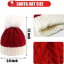 Christmas Knitted Santa Hat Set for Christmas Party Cosplay Costume