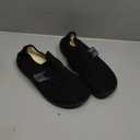 XIHALOOK Womens Slippers Wide Diabetic Shoes with Adjustable Strap for Diabetic Swollen Feet Outdoor Indoor Walking Shoes (Black)