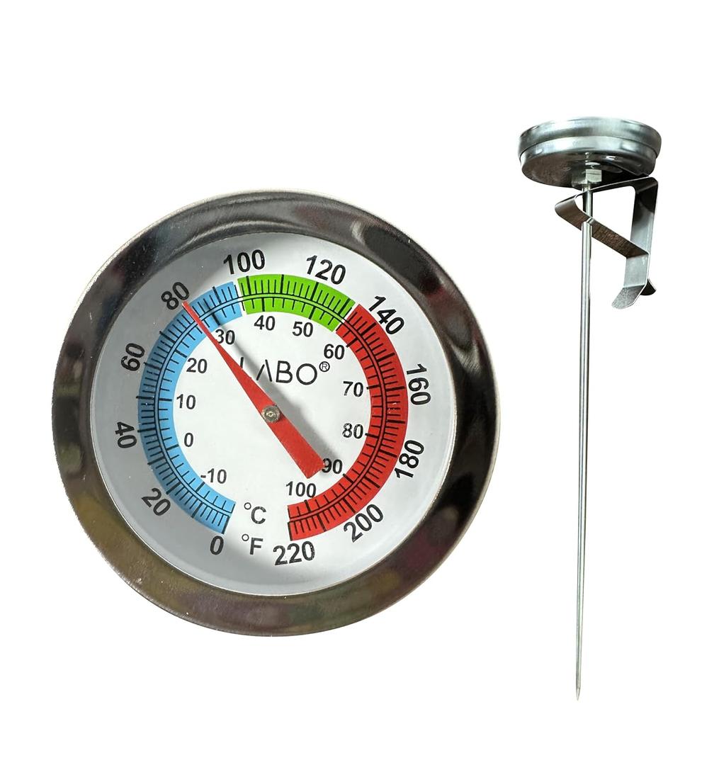 LABO Instant Read 2-Inch Dial Thermometer,Best for The Coffee Drinks,Chocolate Milk Foam (single item)