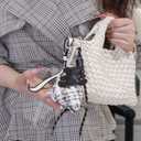 Cute Bag Charms Keychain Heart Handbag Accessories Key chains Decor for Women Girls Purse Ornament (Black)