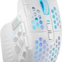 SOLAKAKA SM809 Gaming Mouse for MMO, 24000 DPI, 16 Programmable, RGB PC Gaming Mice, White, Wired