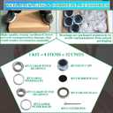 4 Sets 3500 lbs L68149 L44649 Bearing Kits for 1-3/8'' to 1-1/16'' #84 Spindle Boat Trailer Axle Bearing Kits with 171255TB Grease Seals,1.98'' Dust Caps & Cotter Pins