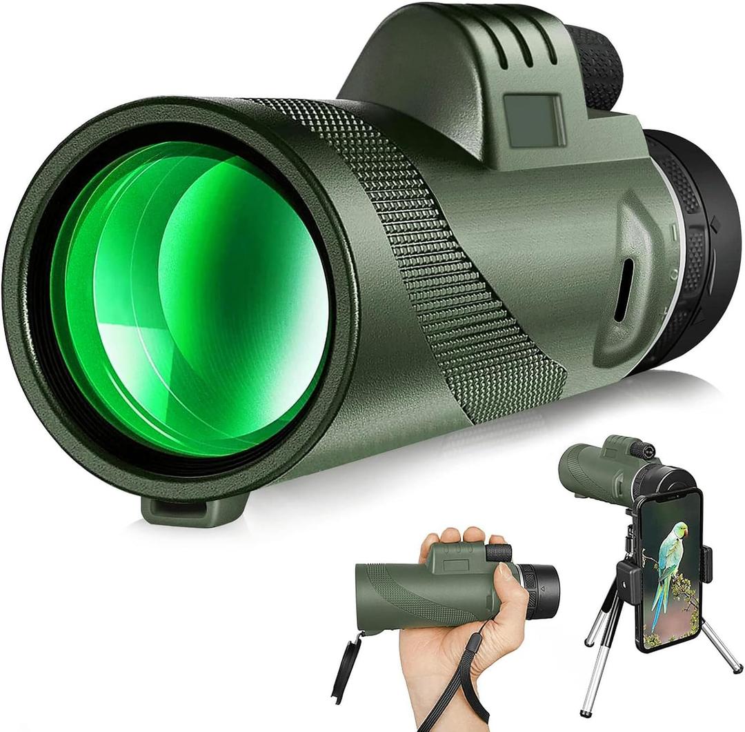 Monocular Telescope for Adults, BAK-4 Prism & FMC Lens, Waterproof Compact Monocular
