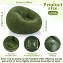 Realspring Inflatable Bean Bag Chairs,Dark Green,4 Pcs | Outdoor Blow Up Chairs for Adults, Movie Night Seating, Portable Lazy Sofa Loungers, Backyard Camping Couch