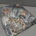 TOPRUUG Washable Oriental Area Rug - 4ft Round Rugs for Living Room Soft Carpet for Bedroom Waterproof Floral Distressed Indoor Stain Resistant Non-Shedding Floor Carpets (Blue/ Teal/ Orange, 4ft-Round)