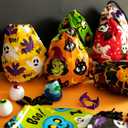 JOYIN 60PCS Halloween Drawstring Goody Treats Bags for Halloween Trick or Treating, Plastic Candy Goodie Bags Bulk for kids Party Favor Supplies, School Classroom Exchange Gifts in 12 Designs