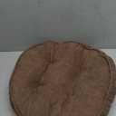 vctops Soft Chair Pads 18 inch Diameter Super Comfy Thicken Solid Color Round Seat Cushion for Kitchen Dining Room Office Chairs (Coffee,18" x 18")