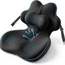 Office Chair Cushion Car Seat Cushion with Adjustable Lumbar Support Pillow