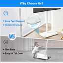 AX WABER Floor TV Stand with Mount for 26-55 inch TVs up to 77 lbs, Height Adjustable Swivel Tilt TV Stand with Wood Base, Saving Space Design for Bedroom, Living Room and Corner, White