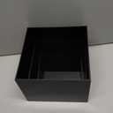 Leinuosen 3 Pcs Large Buffet Risers Set 6" to 10" Acrylic Display Box Catering Dessert Table Riser Food Display Decorative Stand with Hollow Bottom for Catering Supplies (Black, Square)