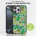 for iPhone 16 Pro Max Case TPU+PC Premium Painted Anti-Drop Phone Case Superior Shock Absorption Military-Grade Drop Protection Cute Cartoon Dinosaur Phone Case