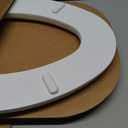 Mayfair Padded Toilet Seat, Cushioned Soft Vinyl over Wood Core Seat, Secure Hinges, Easy Clean, Made in USA, Elongated, White
