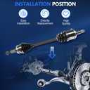 CV Axle Front Replacement for Toyota Sienna CE LE XLE Limited 3.5L 3.3L FWD 2004 2005 2006 2007 2008 2009 2010, Left Right Driver Passenger Side CV Joint Shaft Assembly Pair Set of 2