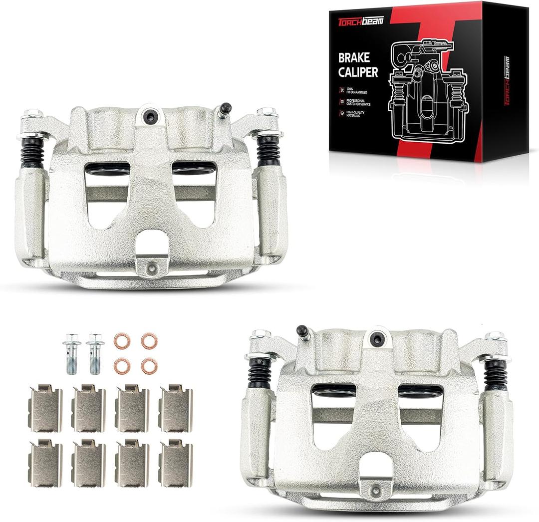 Torchbeam Rear Brake Calipers Set for Ford F-250 Super Duty 2013-2022, Ford F-350 Super Duty 2013-2022, Rear Left and Rear Right Calipers with Bracket Replace # 18B5472+18B5473