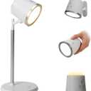 Rechargeable LED Desk Lamp, Magnetic Wall Mount LED Light, Dimmable Cordless Reading Lamp with Adjustable Brightness & 3 Color Modes for Reading, Working, Bedroom, Hallway