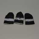 YAODHAOD Dog Shoes for Winter, Dog Boots & Paw Protectors, Fleece Warm Snow Booties for Puppy with Reflective Strip Anti-Slip Rubber Sole for Small Medium Size Dogs, Size 5: 1.9"x1.5" (L*W), Black, 3 Pack