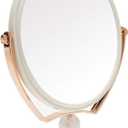 YEAKE Magnifying Makeup Vanity Mirror,ABS Plastic Double Sided 3X Magnification 360Swivel Beauty Make Up Mirror Cosmetic Table Desk Mirror 8" Oval