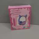 TECKNET Cat Ear Kids Bluetooth Headphones, Kids Headphones Wireless with Detachable Cable, 70H Playtime, 74/85/94dB Volume Limiting, Bluetooth 5.3, Built-in Mic, LED Light-Up, for iPad, PC, School