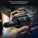 Orion Motor Tech Wheel Bearing Press Kit for Front Wheel Drive Bearing Removal & Installation, 24pc Wheel Bearing Puller Tool Set with Sliding Screws Universal Bushings Sleeves Storage Case (RED,BLACK)