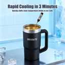7 x BRIOBITE 2-in-1 Freeze & Insulated Stainless Steel Mug with Lid, 16oz Freeze Cup and 25oz Vacuum Insulated Mug, BPA-Free, Insulated for Beer, Soda, Wine, and Energy Drinks Gifts for Men,Black
